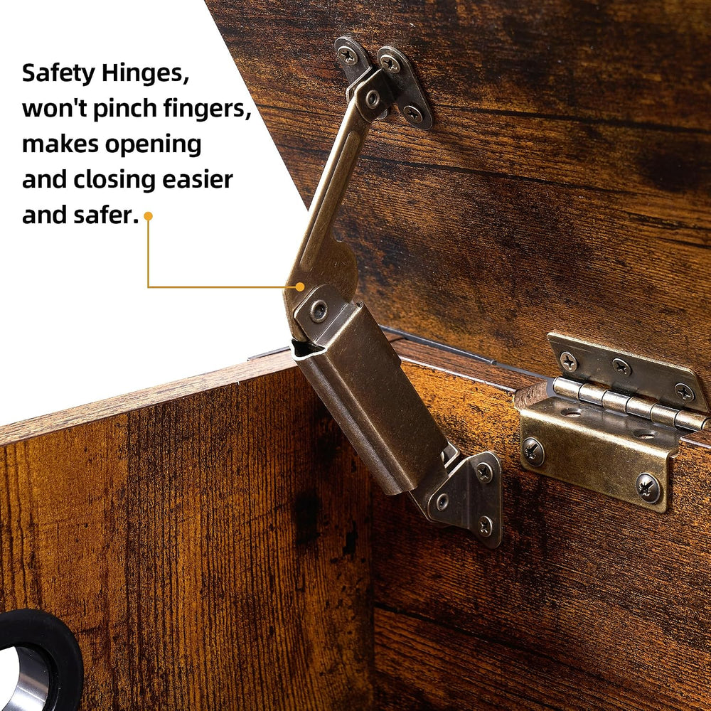 GAOMON 39.4" Storage Chest, Storage Bench with Safety Hinge