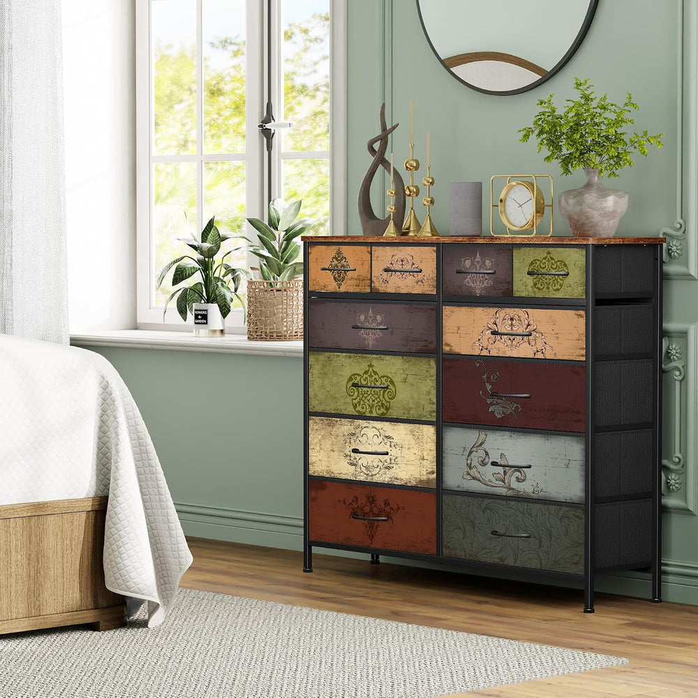 VASICAR Dresser for Bedroom with 12 Drawers, Tall Chest of Drawers