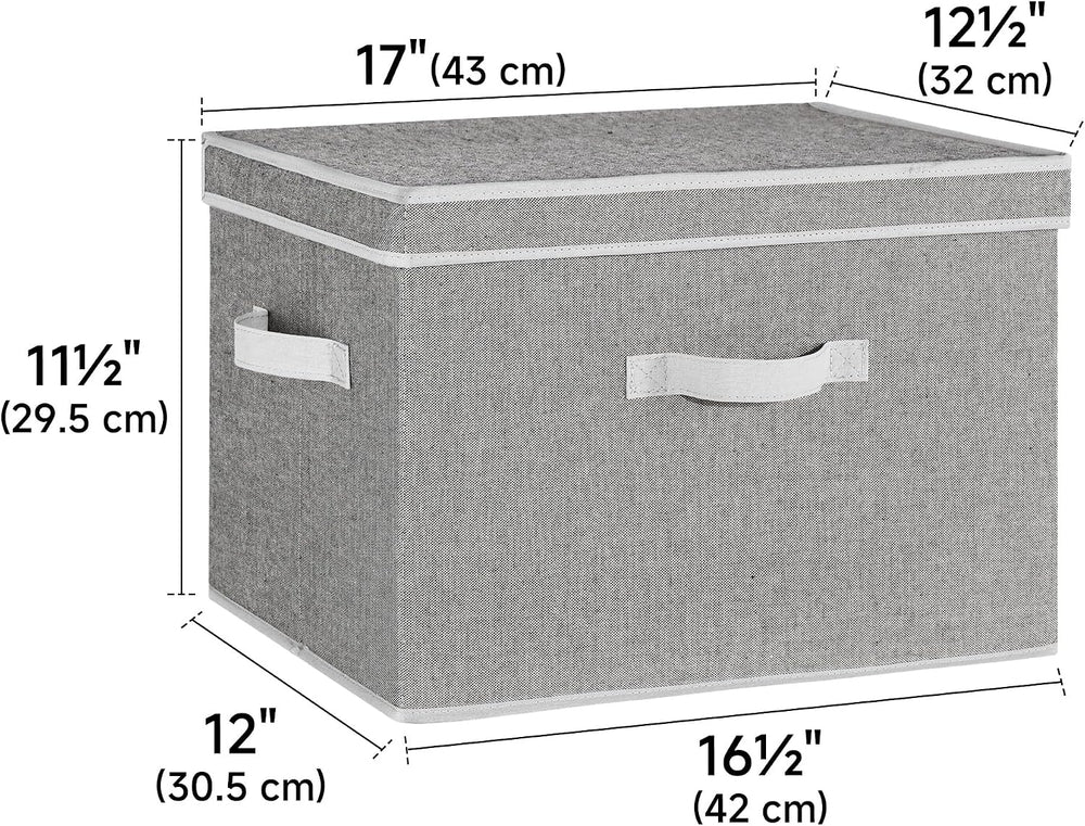 StorageWorks Fabric Storage Bins with Lids, Closet Storage Bins