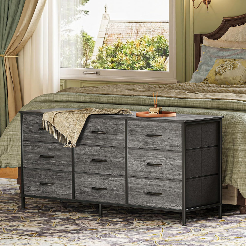 Huuger 9 Drawer Dresser for Bedroom, 47 Inch Dresser TV Stand for 50, 55 Inch...