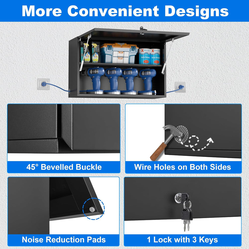 Polup 20" Metal Garage Wall Cabinet with Door and Adjustable Shelf