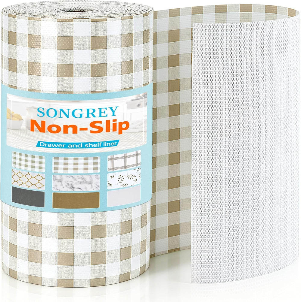 Songrey Non-Adhesive Shelf Liner & Cabinet Liner, 12" x 240"