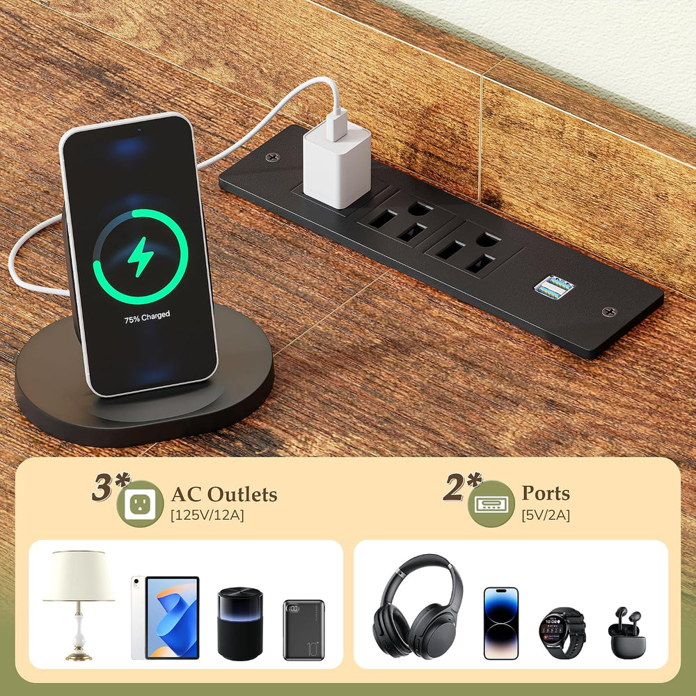 EnHomee LED Dresser for Bedroom with Charging Station,11 Drawers & 4 Hooks