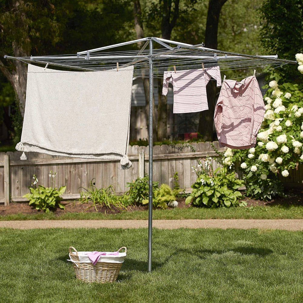 Household Essentials Parallel Clothesline Outdoor Dryer, 30 Lines with 210 Fe...