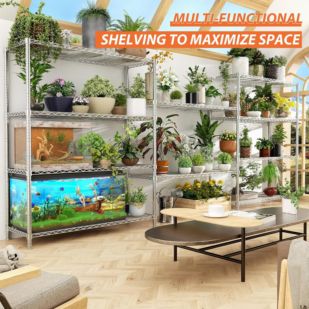 Storage Shelves Heavy Duty, 2 PCS 48" L x 20" W x 72" H Garage...