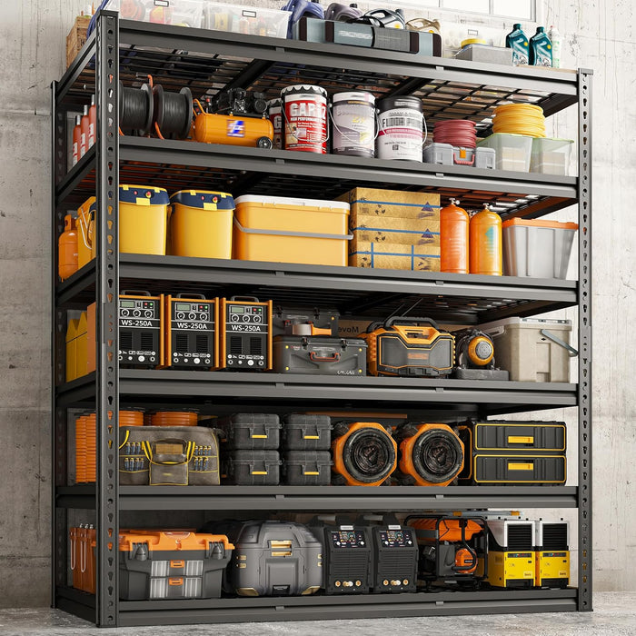 REIBII 6 Tier Heavy Duty Storage Shelving for Garage Basement Warehouse
