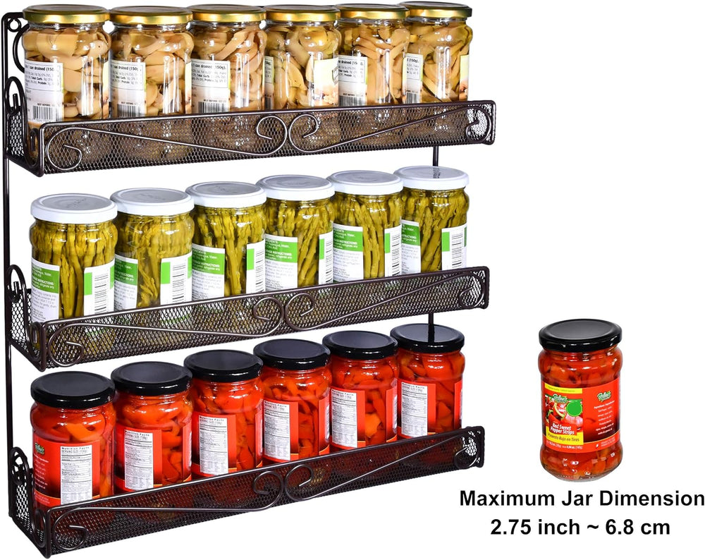AMT 3 Tier Nail Rack, Pack Metal Wall Mount Organizer, Essential Oils Organiz...