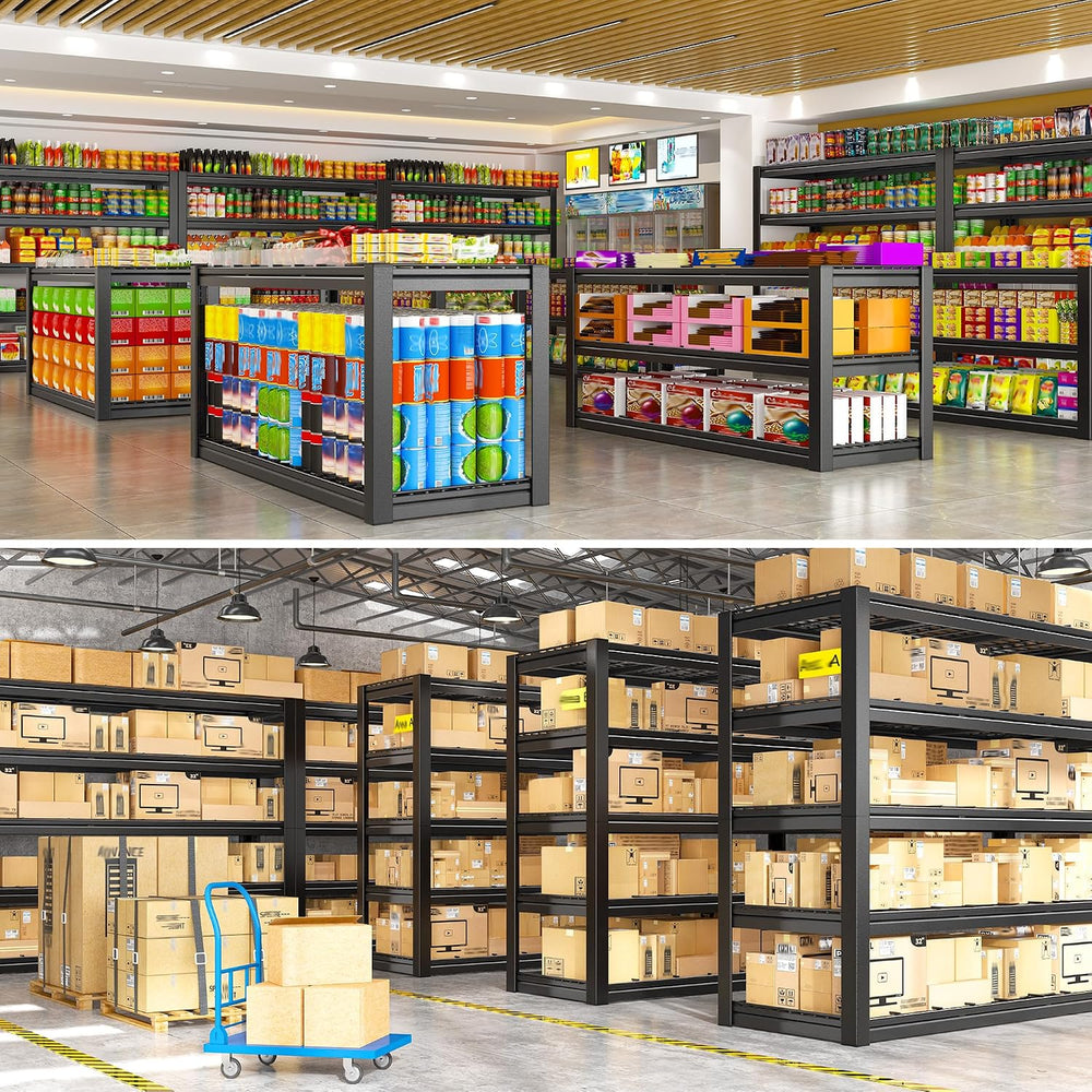 REIBII 48.2''W Garage Shelving Heavy Duty, Adjustable Shelves for Bas...
