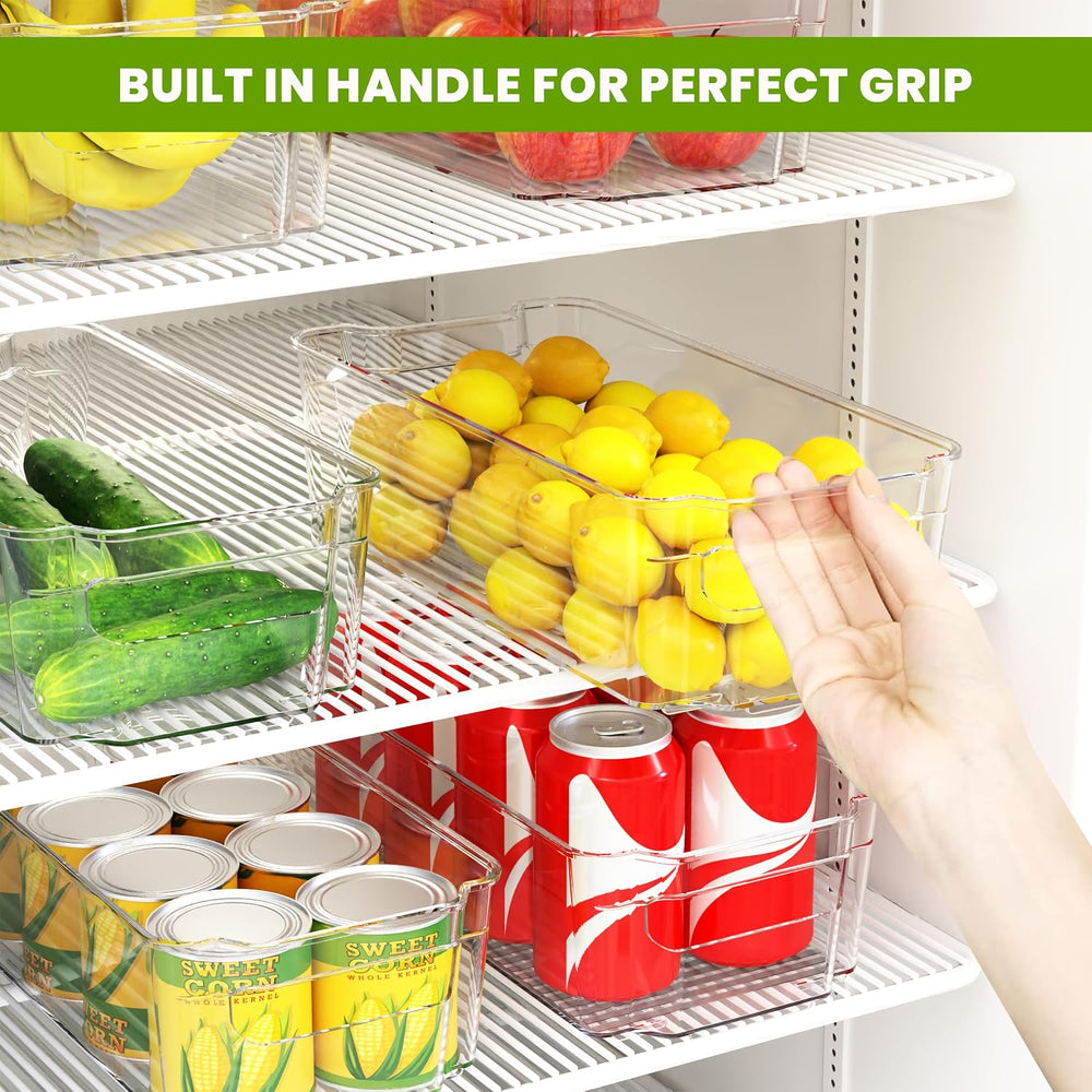Utopia Home - Fridge & Refrigerator Organizer Bins (8 Pack), Clear Stacka...