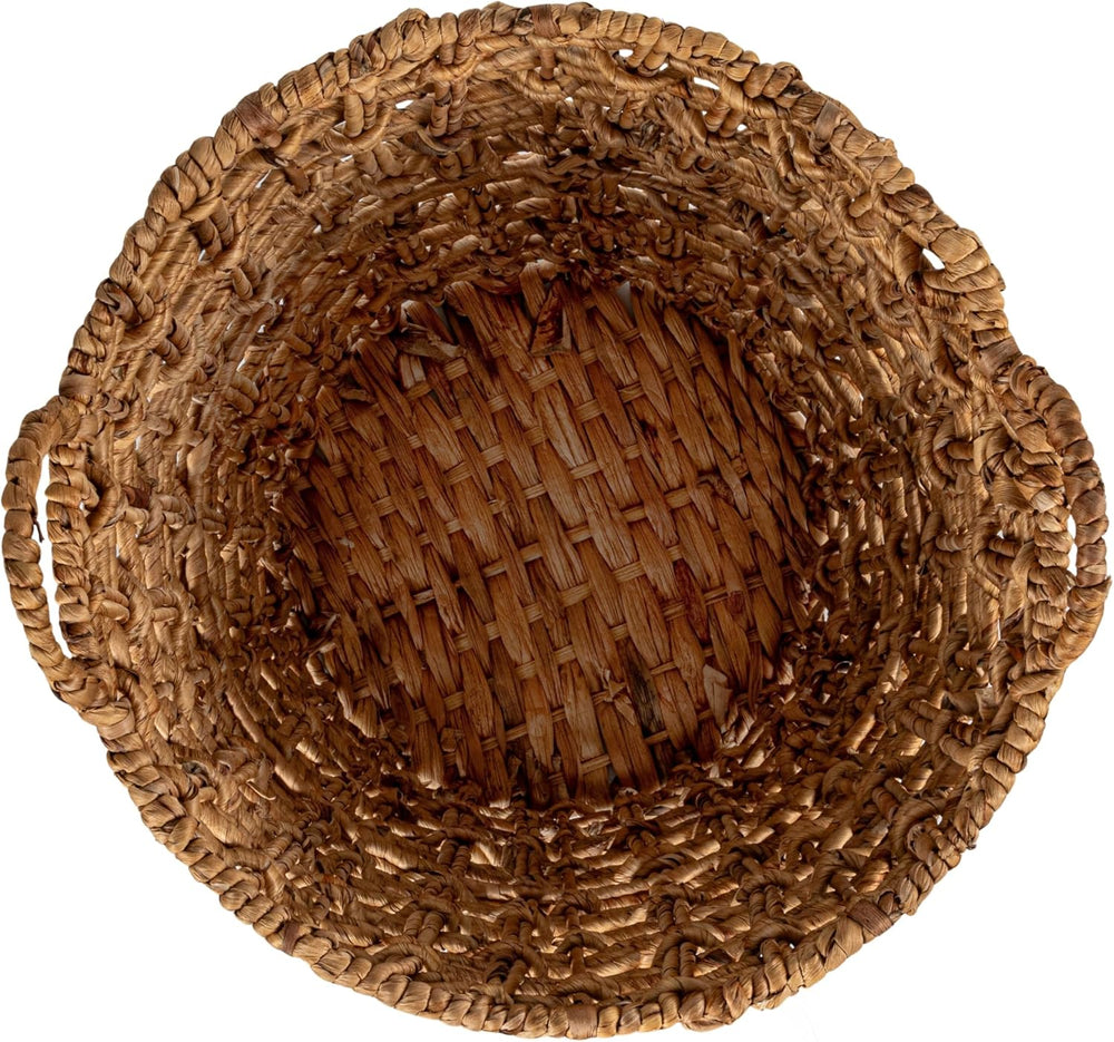 Creative Co-Op Round Water Hyacinth Baskets, Set of 2