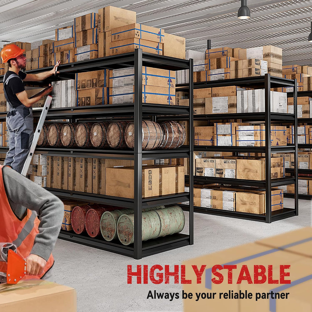REIBII 78" H Storage Shelves, Garage Shelving Heavy Duty Load 3000LBS, A...