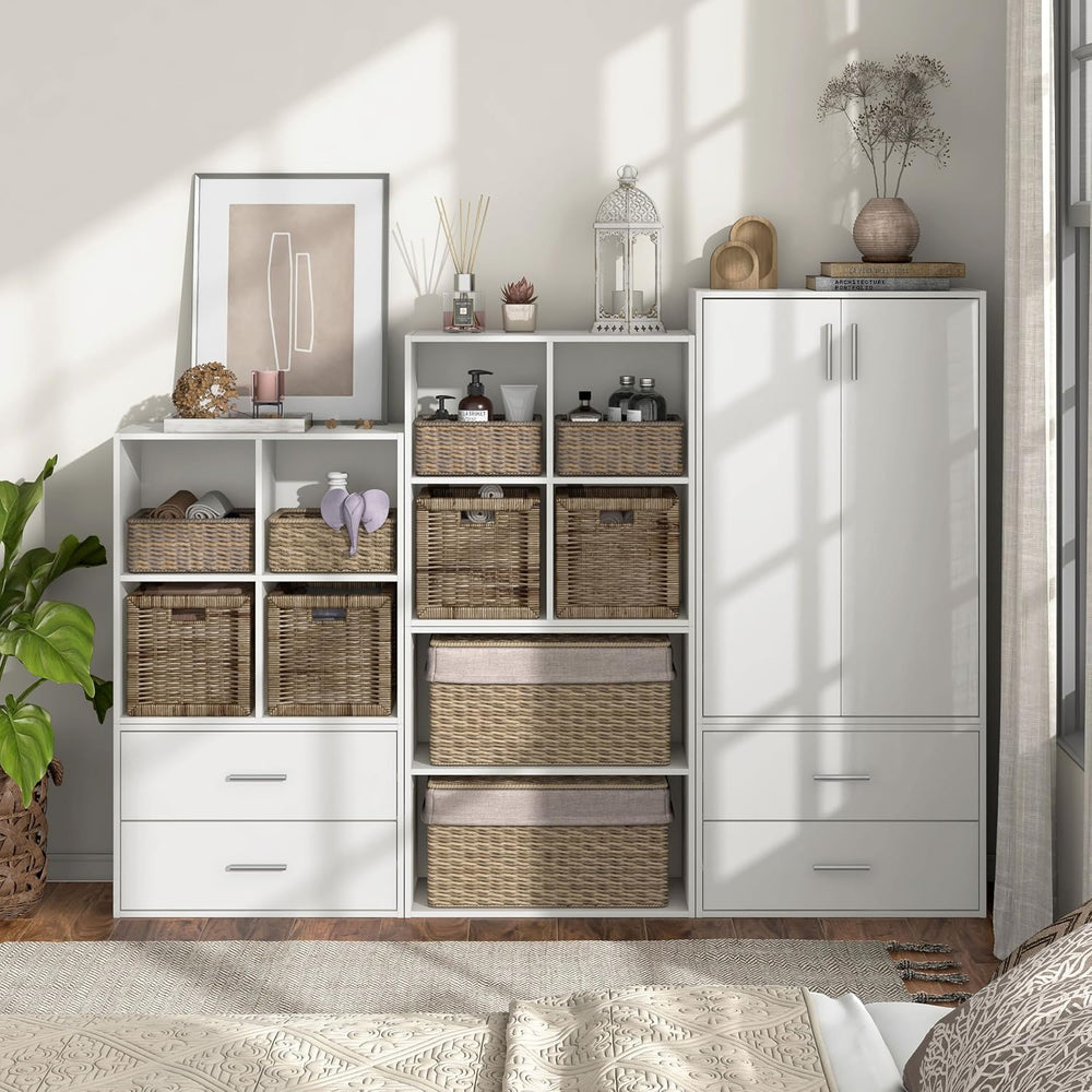 Homes: Inside + Out Apexa 2-Drawer Wooden Stackable Storage Drawers, Small Fo...