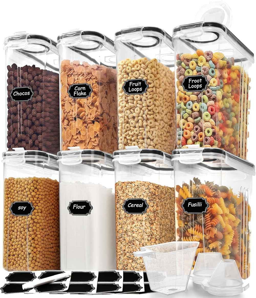 8PCS Large Cereal Containers Storage [4L/135.2 oz], Food Storage Containers