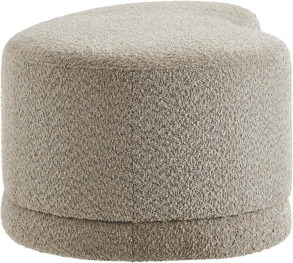 Modway Nimbus 48 Inch Curved Ottoman Bench in Oat - Soft Fabric Chenille Otto...