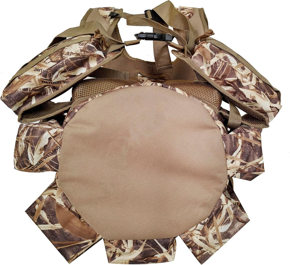 AUSCAMOTEK Insulated Bucket Backpack with 360° Swivel Lid – Camo Cooler Backp...