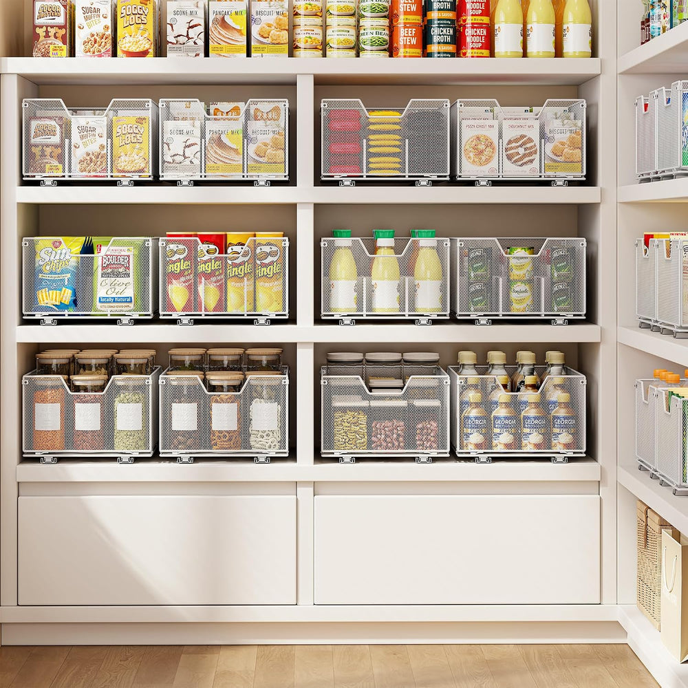 2 Pack Pull out Cabinet Organizer,Slide out Pantry Shelves Drawer Storage