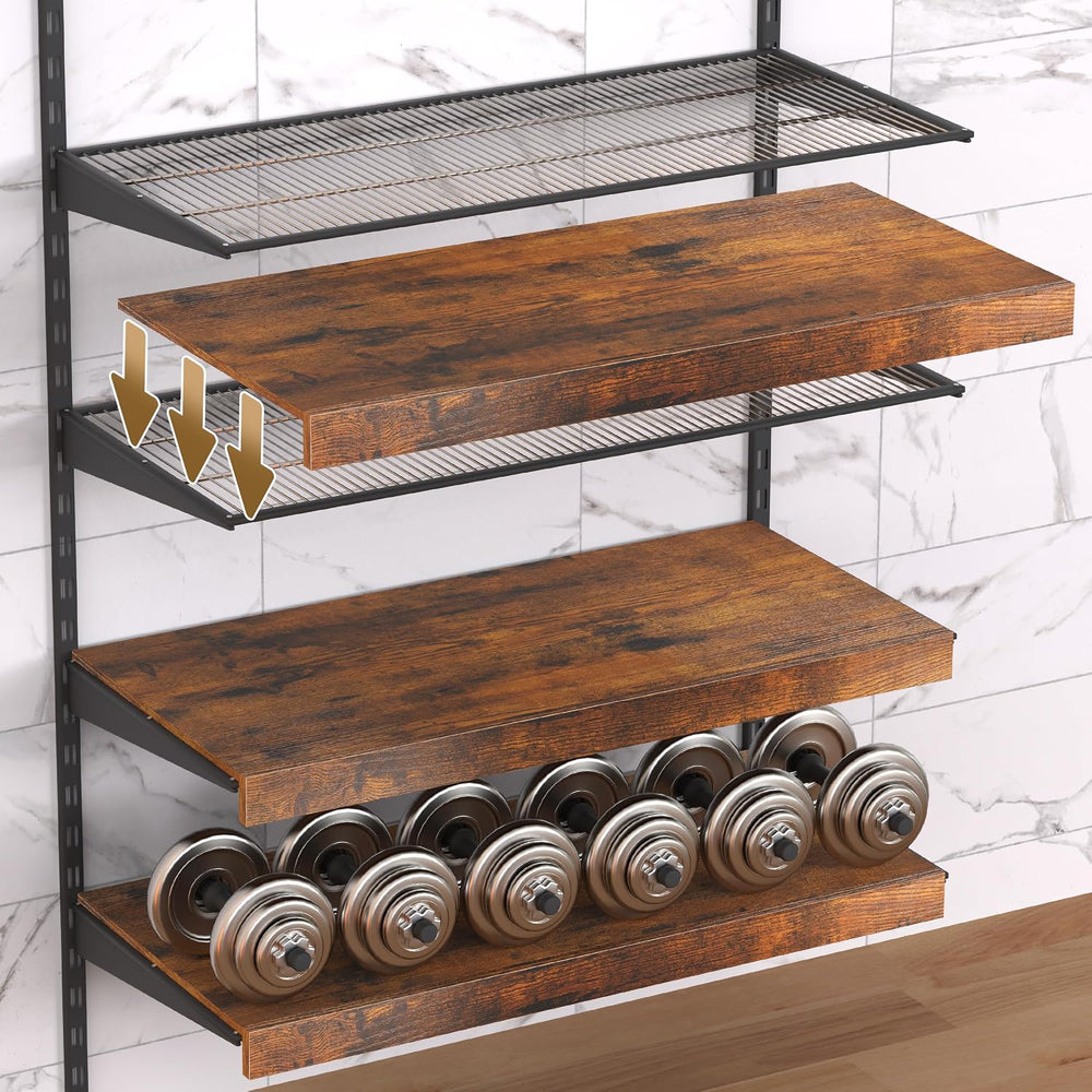 MyLifeUNIT Wire Shelf Covers, 4 PCS 35.8" W x 16" D Wood Wire Rack ...