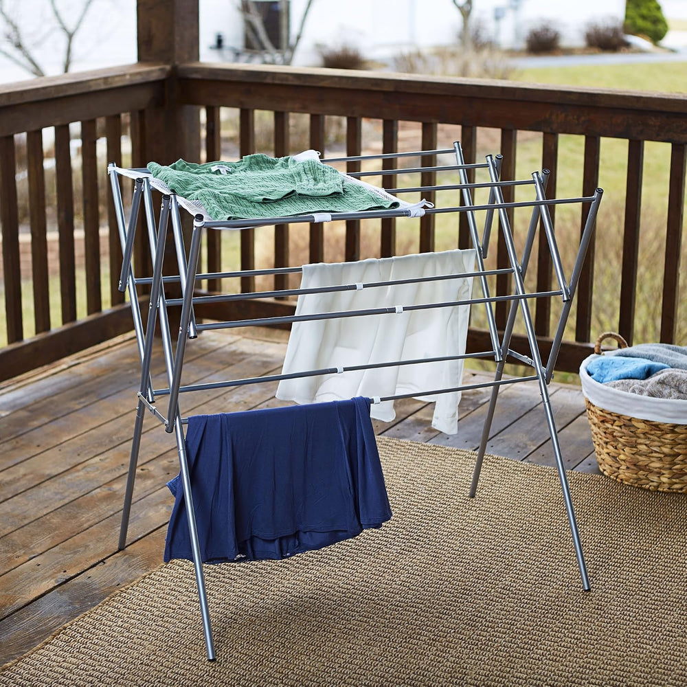 Household Essentials Clothes Drying Rack, Foldable, Expandable and Collapsibl...