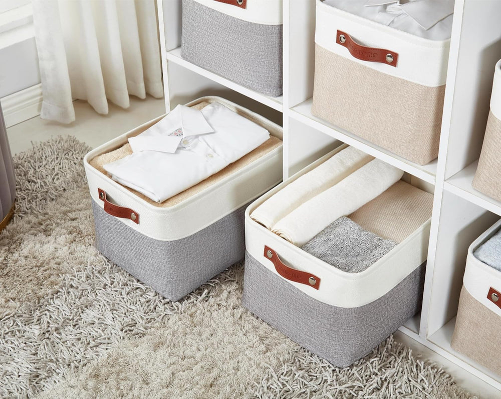 DECOMOMO Storage Bins, Extra Large Fabric Storage Baskets for Shelves 4Pack