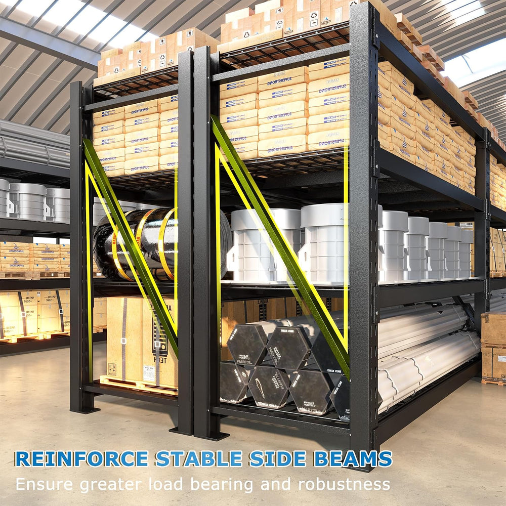 Bepatio 11000LBS Industrial Storage Shelves 2-Pack, 72"H x 60"W x 2...