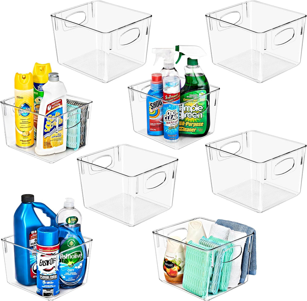 Sorbus Fridge Organizers and Storage, Clear Plastic Bins (Medium, 8 Pack)
