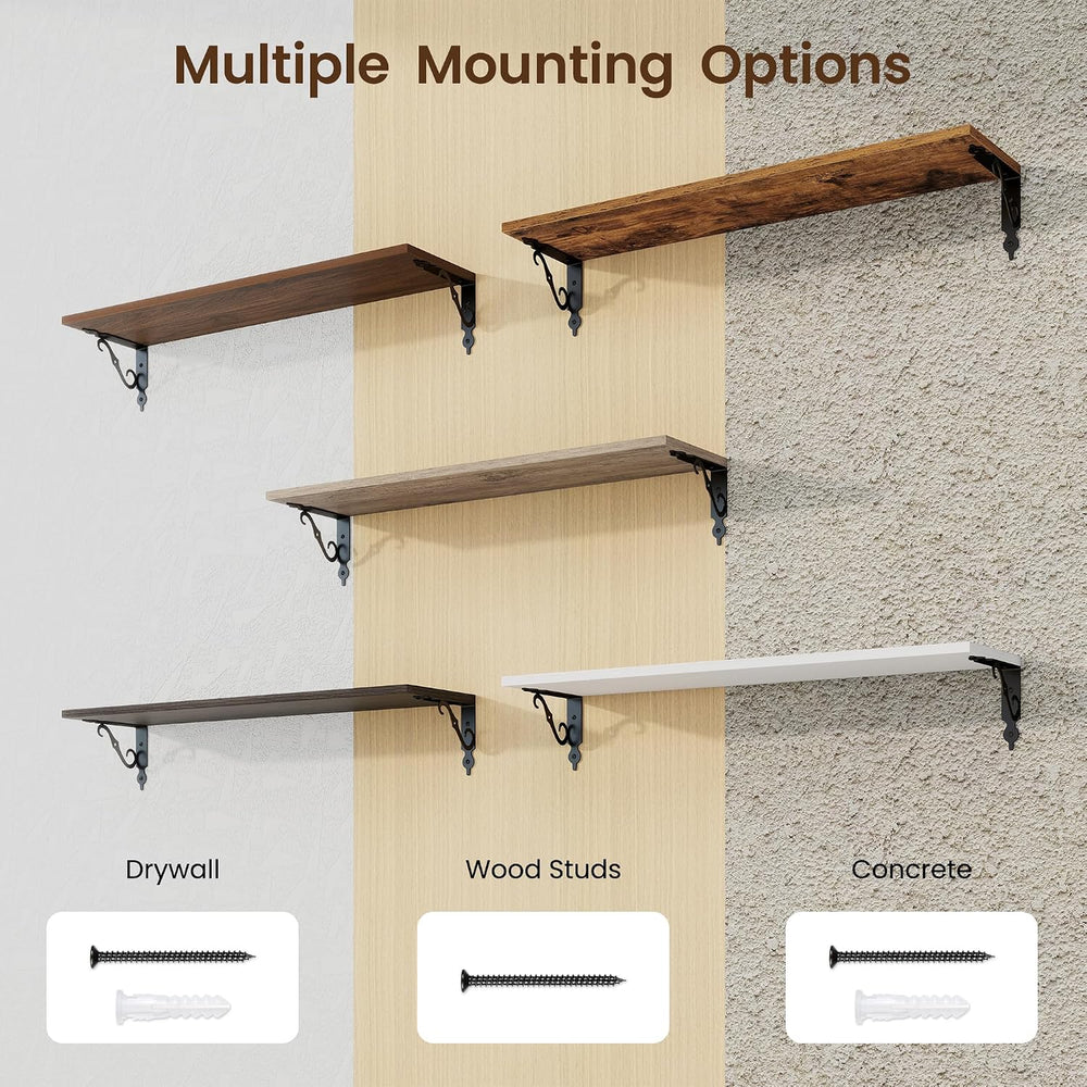 RICHFOCUS Floating Shelves for Wall Decor, 31.5W x 8D Shelves Set of 2, 8&quo...