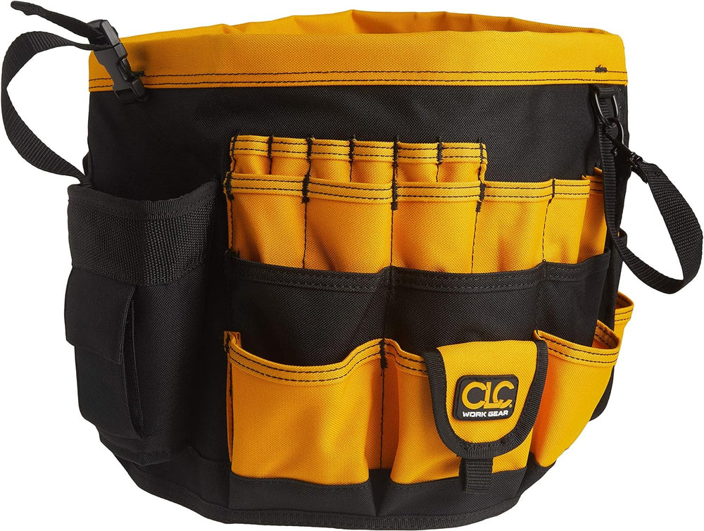 Custom Leathercraft4122 In & Out Bucket, 61 Pocket, Black/Yellow