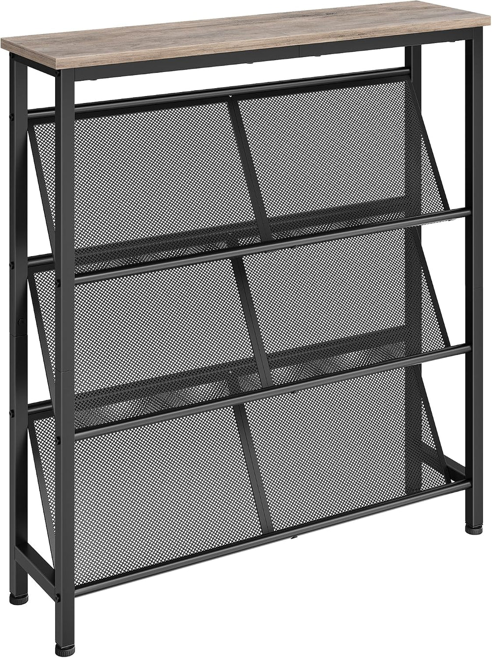 CHOEZON Shoe Rack, 4-Tier Slanted Shoe Storage Shelf, Narrow Shoe Rack for En...