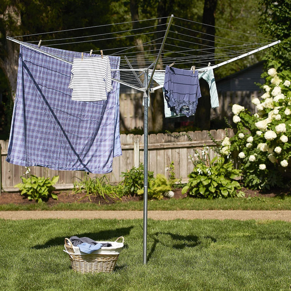 Household Essentials Collapsible Umbrella Clothesline Outdoor Dryer in Alumin...