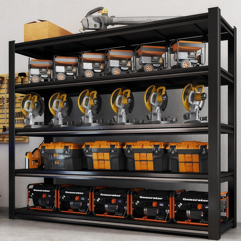5-Tier Heavy Duty Garage Shelving, 5,000 lbs Capacity Adjustable Metal Storag...