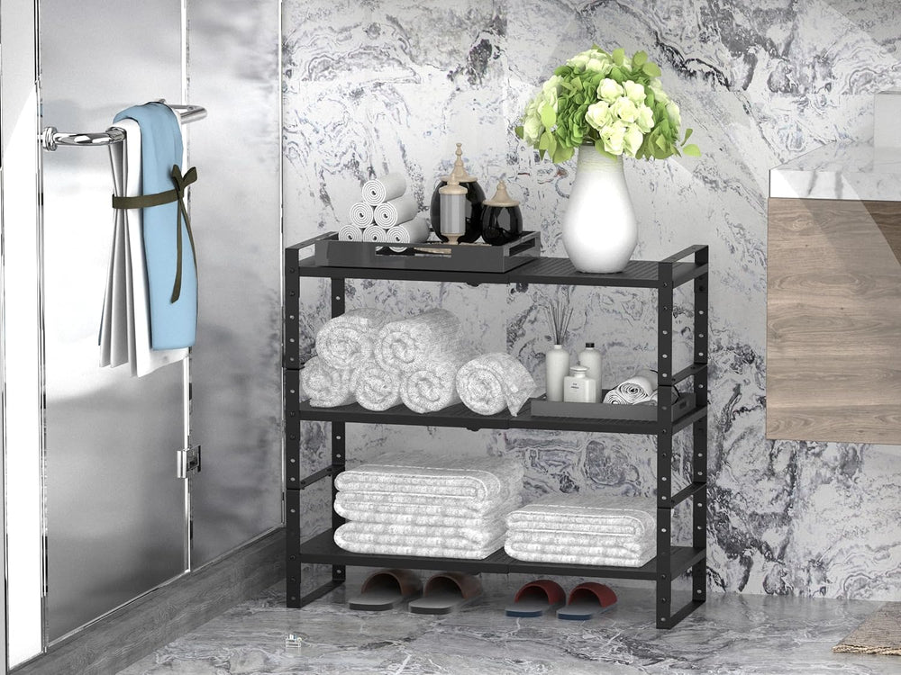 Jojocross Expandable Stackable Aadjustable Shoe Rack Pantry Shelf for Kitchen...