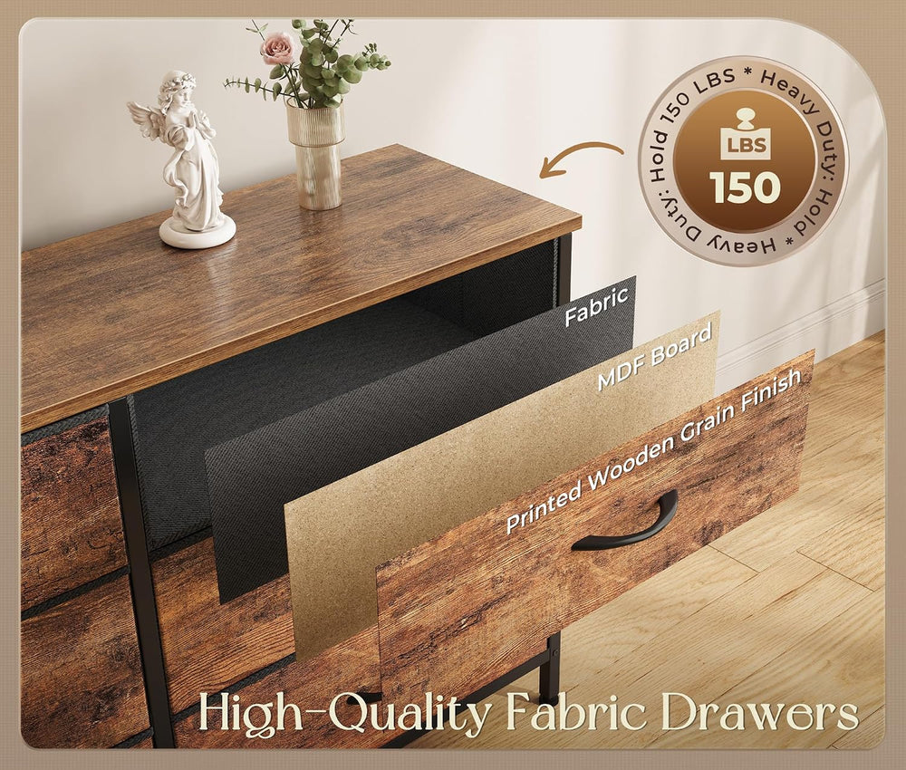 Huuger 86.6 Inch Long Dresser for Bedroom, TV Stand for 65, 75, 85 Inch TV