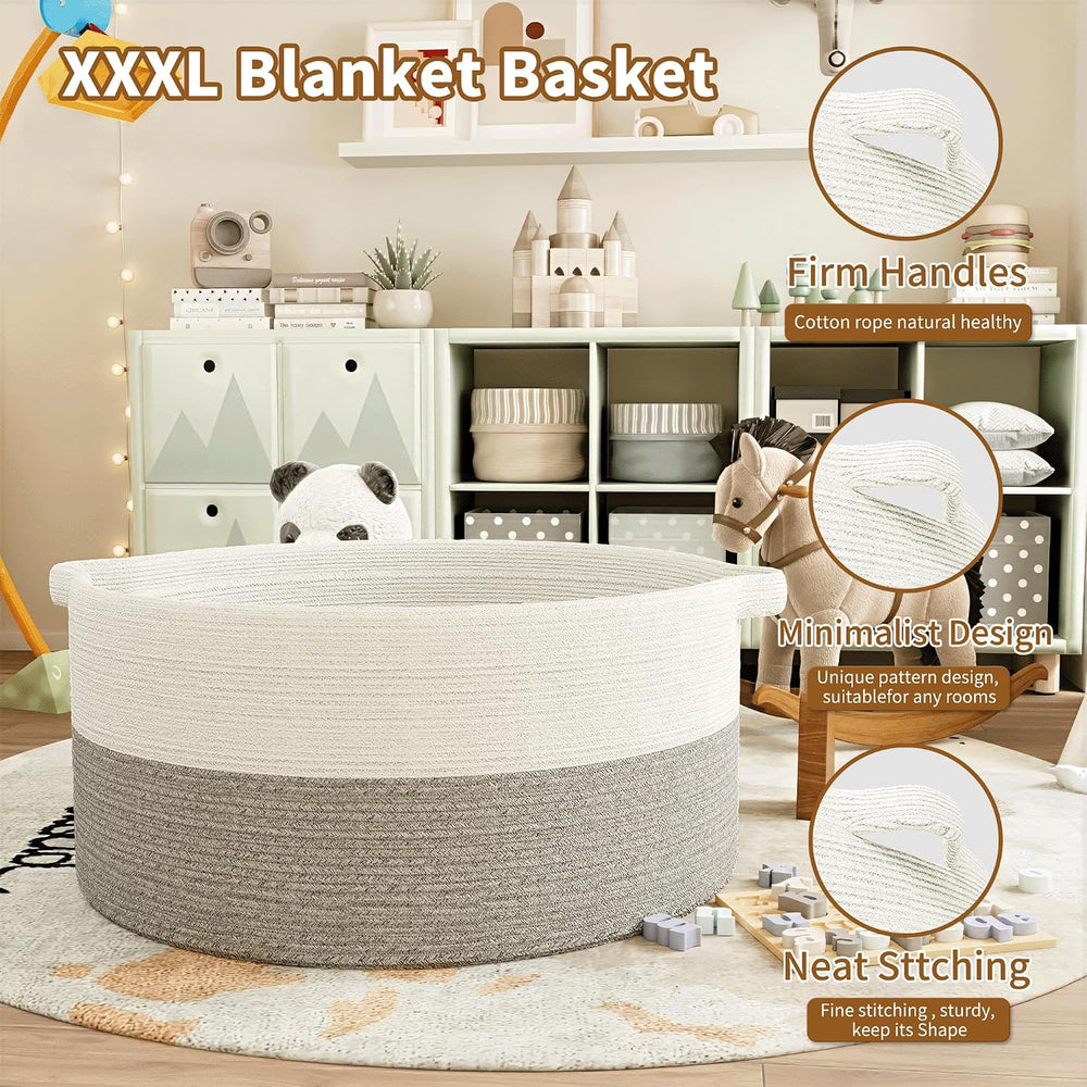 125L Extra Large Blanket Basket, 25" x 16"