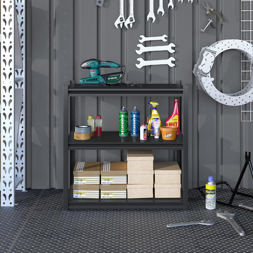 32" W Garage Shelving,900LBS Loads Adjustable Garage Storage Shelves, 3-...