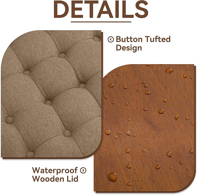 30Inch Round Storage Ottoman