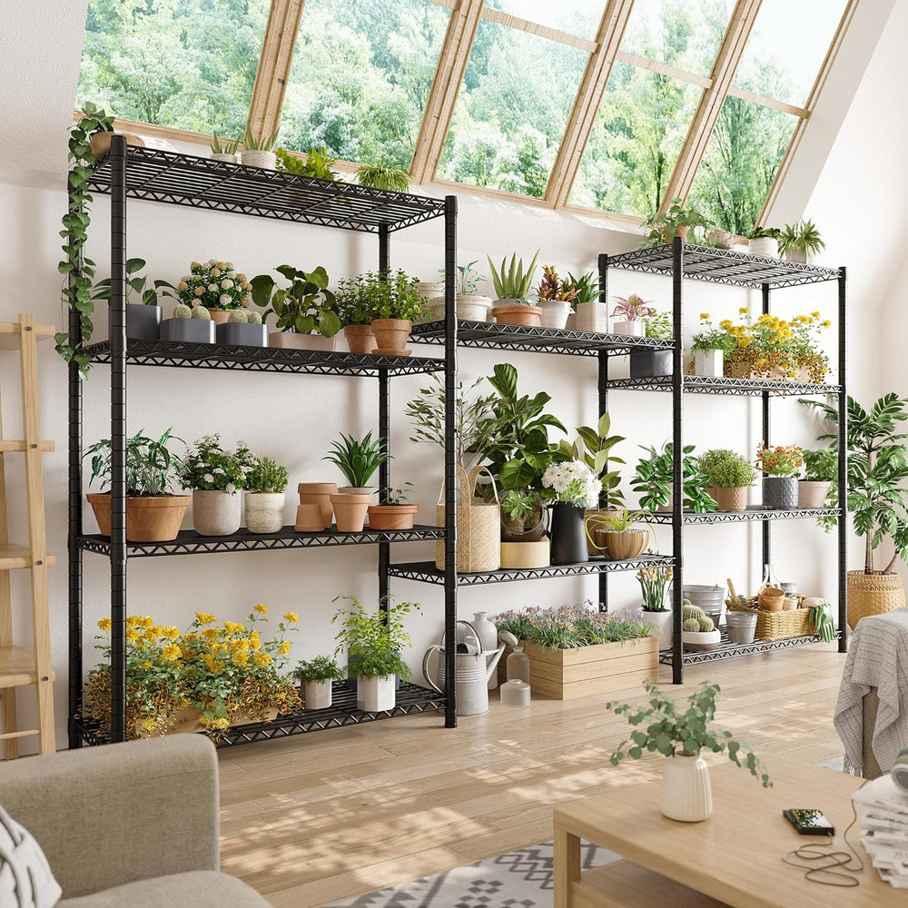 REIBII 72''H Metal Shelving 5-Tier Storage Shelves,1100lbs, Kitchen P...