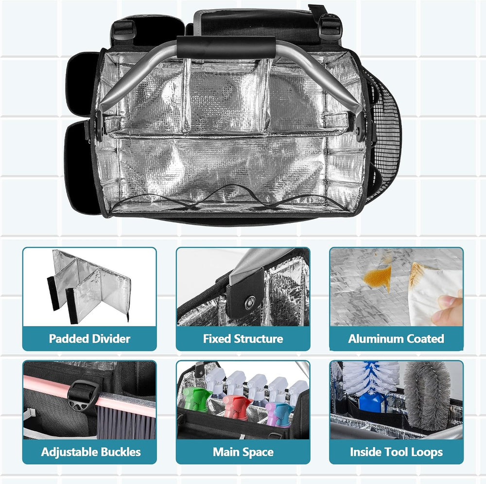 HODRANT Wearable Cleaning Caddy Organizer with Divider & Support Pad
