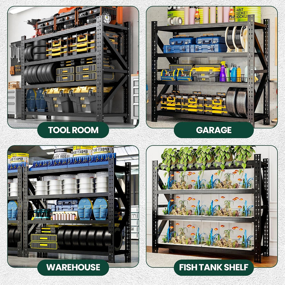 Heavy Duty Garage Storage Shelves 8000LBS Capacity, 67" Wide Metal Shelv...