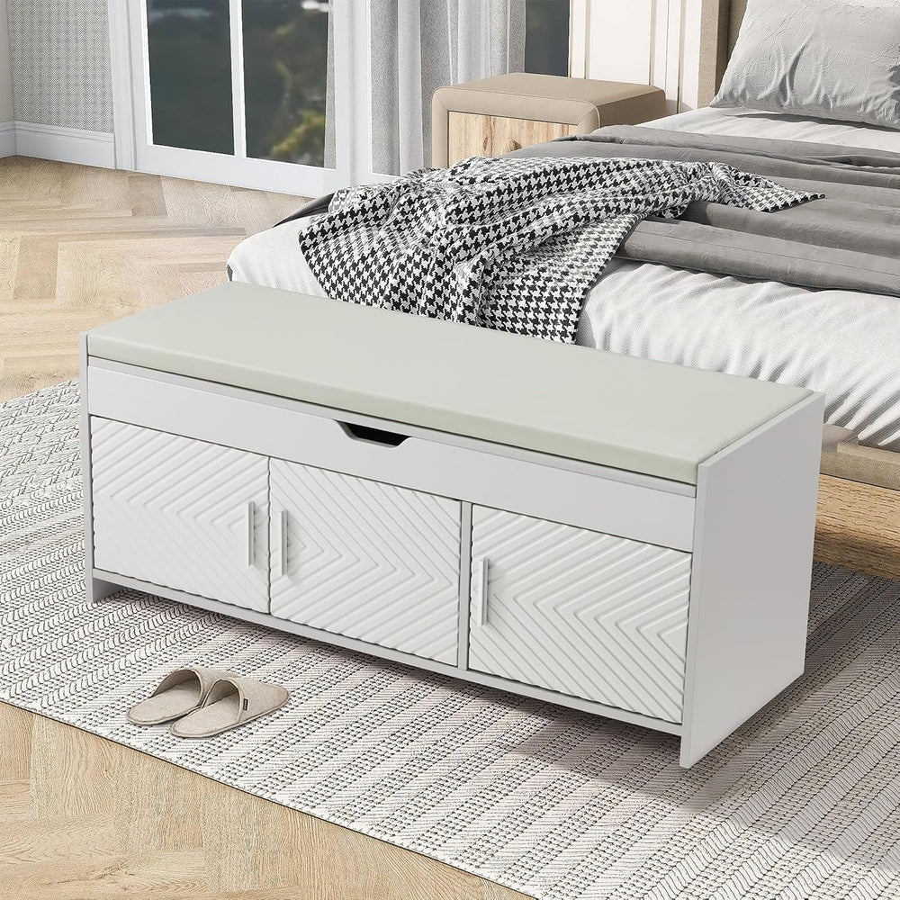 ECOTOUGE Storage Bench, Shoe Bench with Lift Top Storage, Entryway Bench with...