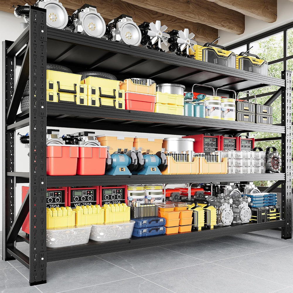 6000LBS Storage Shelves, 79" W Heavy Duty Garage Shelving Unit, Adjustab...