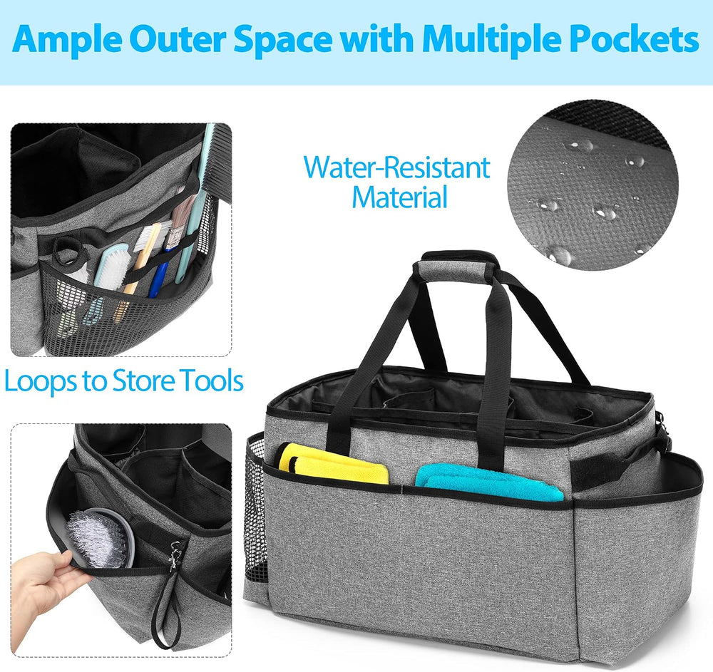 Extra-Large Cleaning Caddy with Handles & Multi Pockets