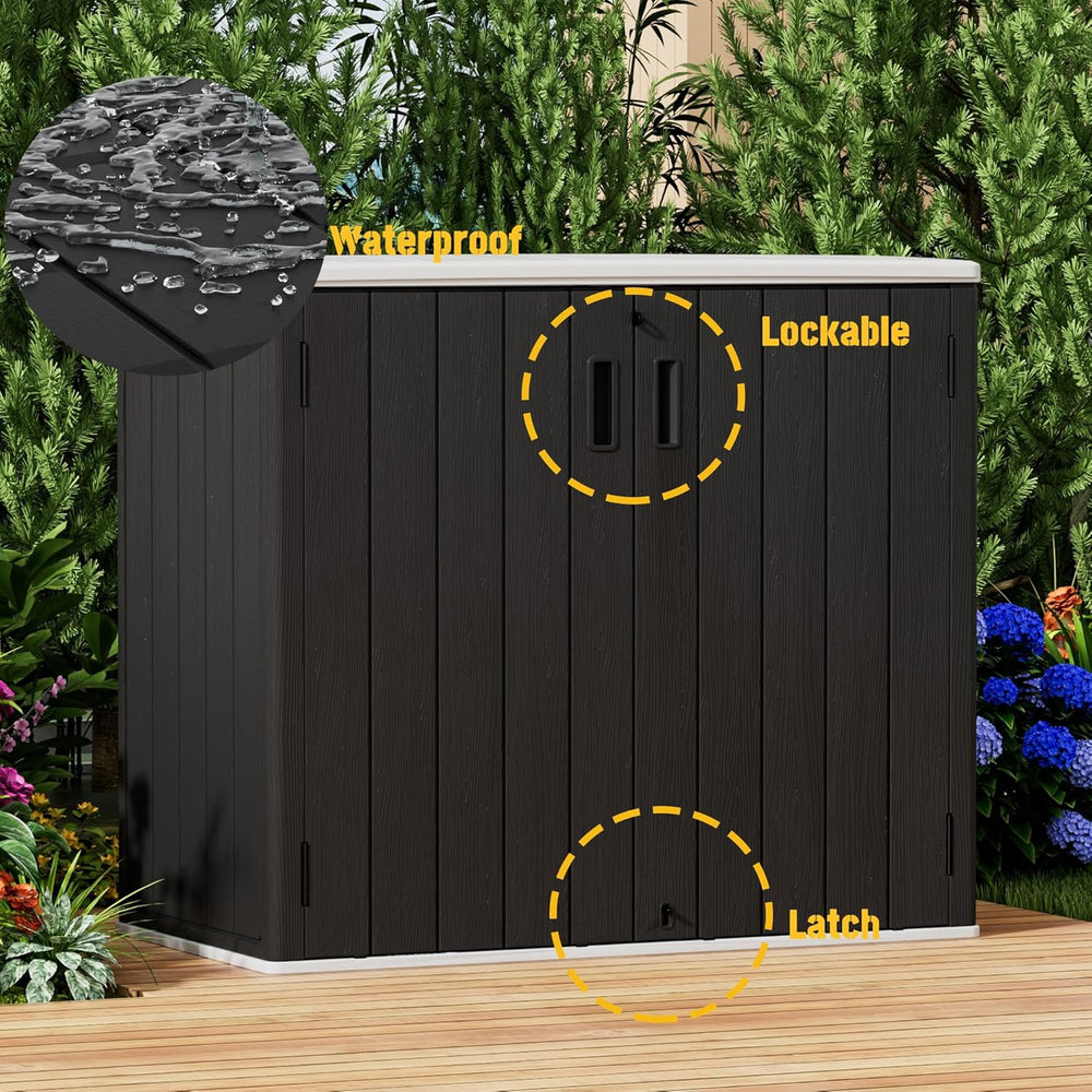 Mrosaa Large Outdoor Storage Box,Resin Sheds&Outdoor Storage Waterproof/L...