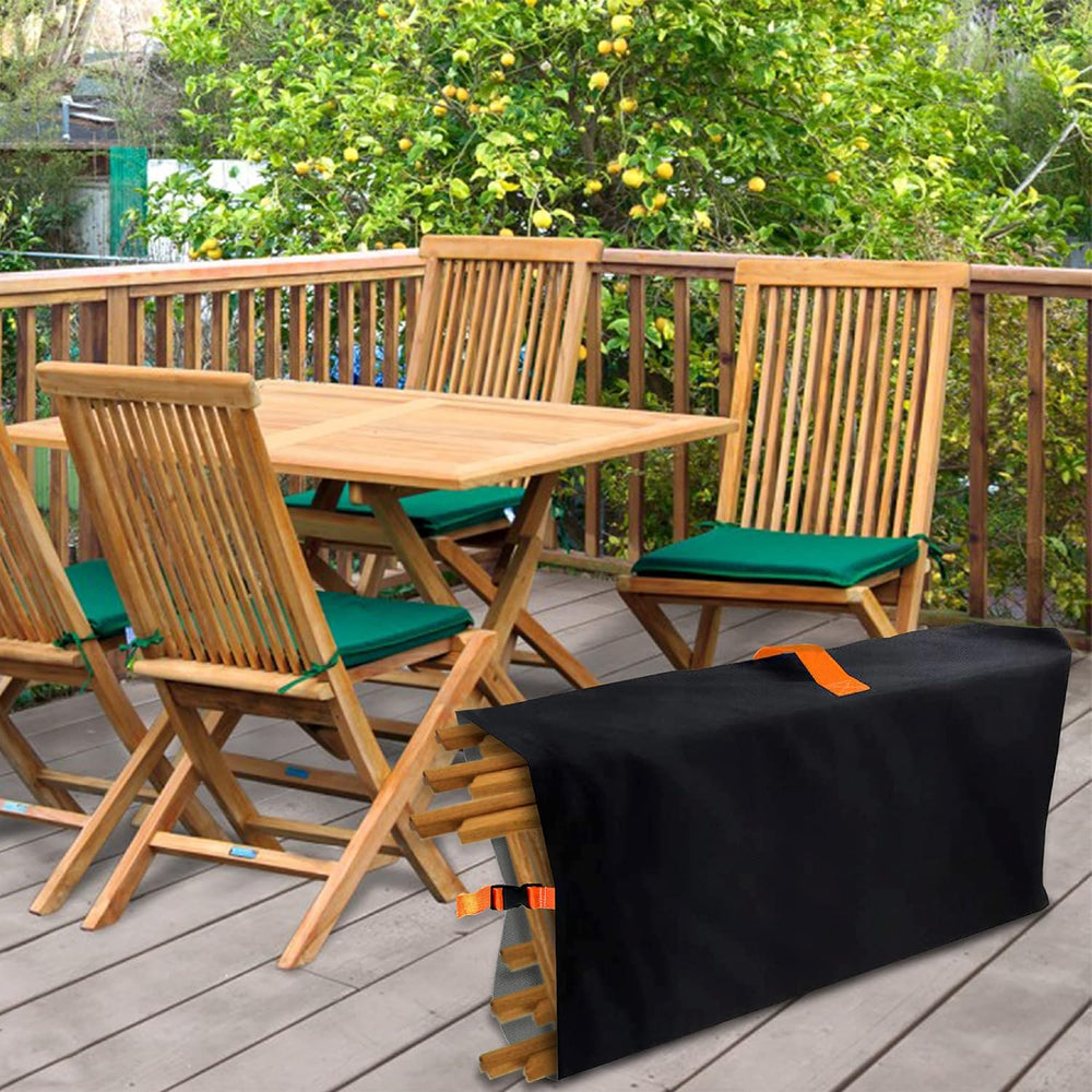 Folding Chair Storage Bag 3 Pack, Waterproof Cover, Holds 5 Chairs