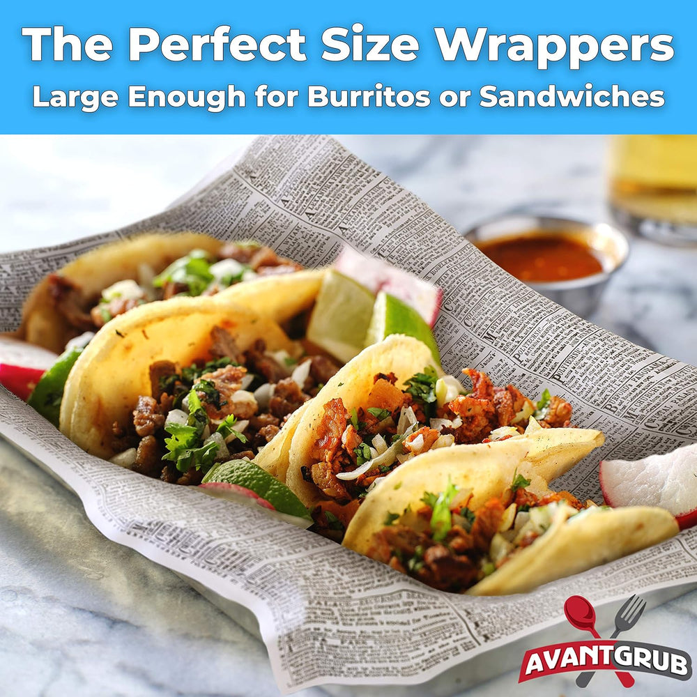 Greaseproof, Durable 12x16 Newsprint Wax Paper 300Pk. Deli Food Basket Liner ...
