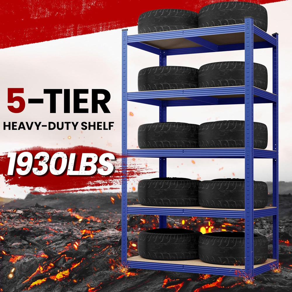 Yaheetech 5-Tier Heavy Duty Storage Shelves 35.5" W x 16" D x 71&qu...