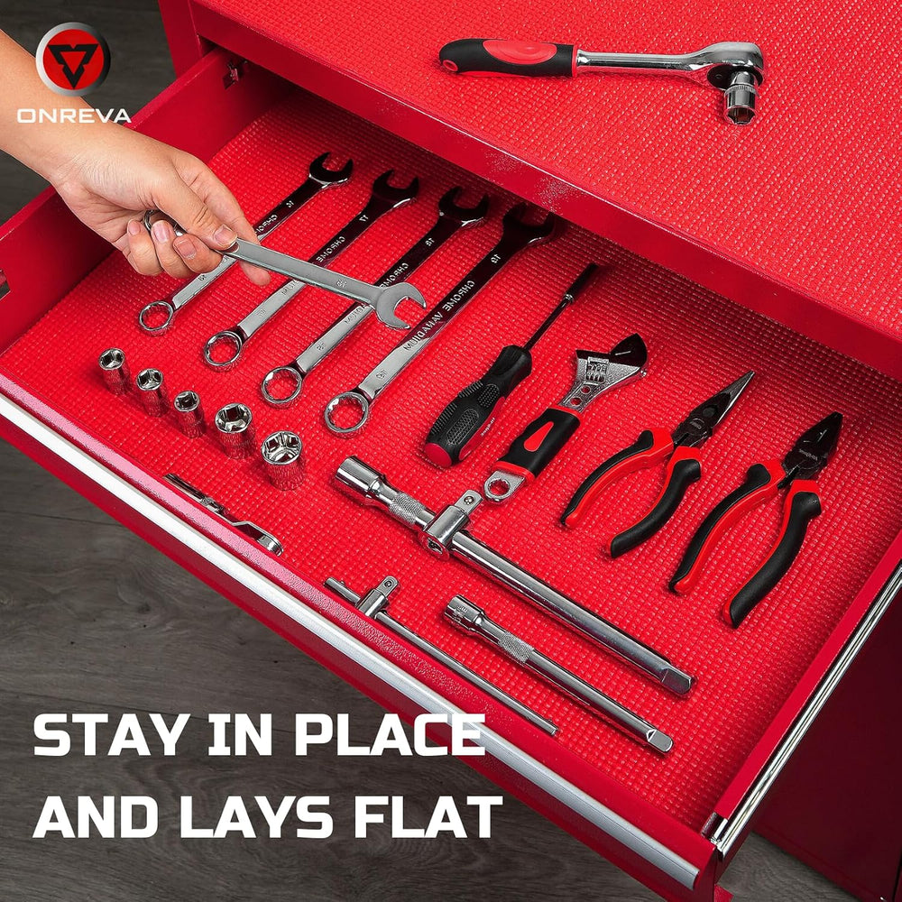 ONREVA Tool Box Liner 18 inch wide x 24 ft Large, Thick Heavy Duty Toolbox Dr...