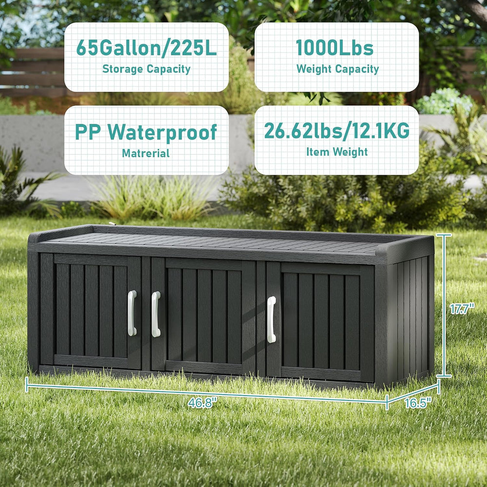 KAMABOKO Outdoor Shoe Storage Cabinet Waterproof UV-Resistant, Entryway Stora...