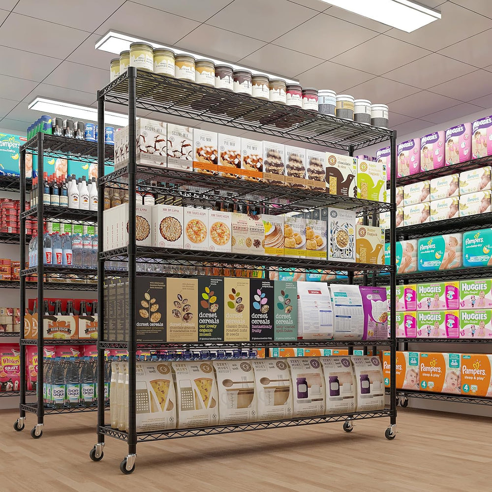 Metal Wire Shelving Unit Storage Shelves, Heavy Duty Metal Storage Shelf with...