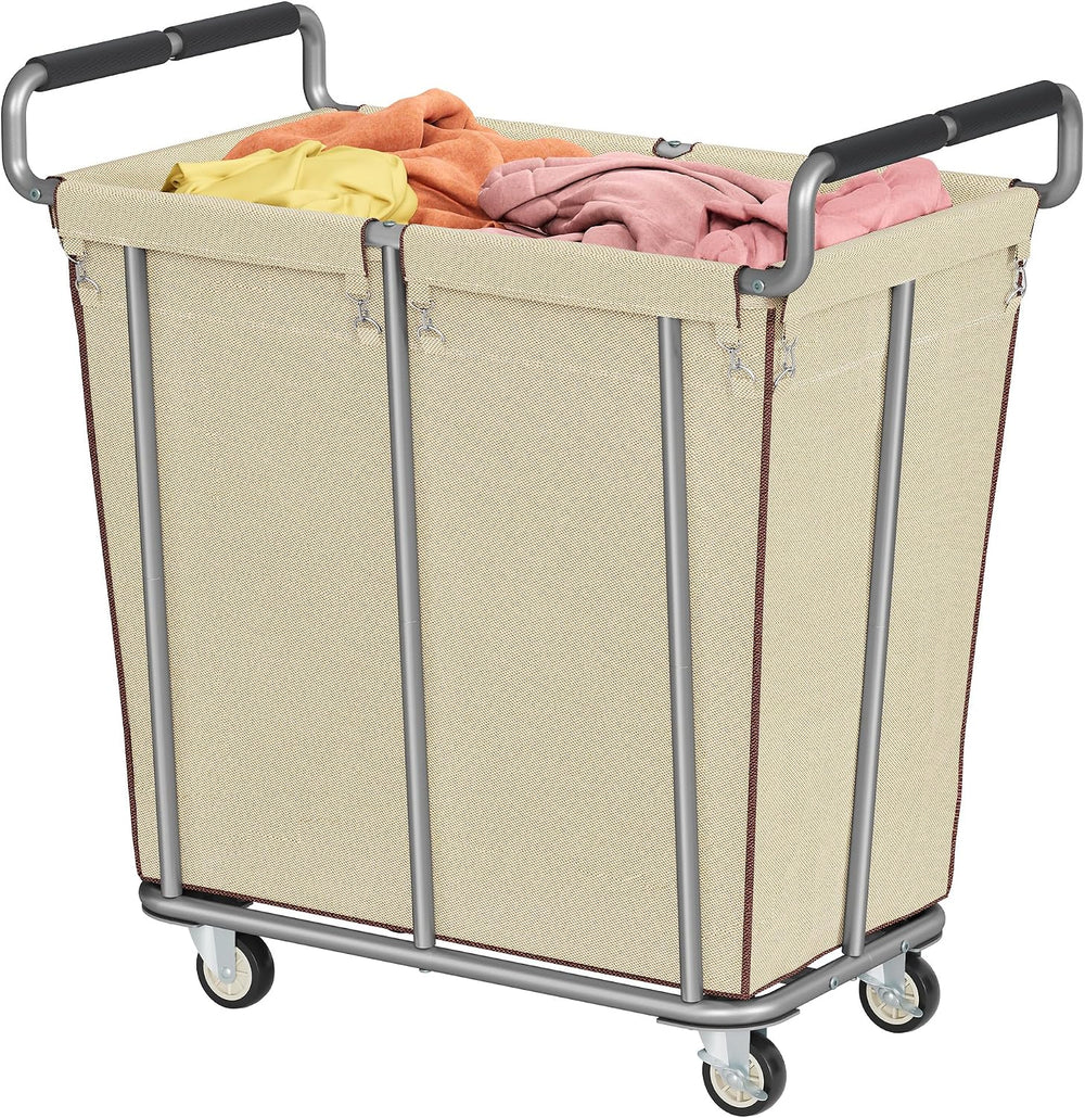Gewudraw 360L Laundry Hamper with Wheels, Khaki, 95 Gallons