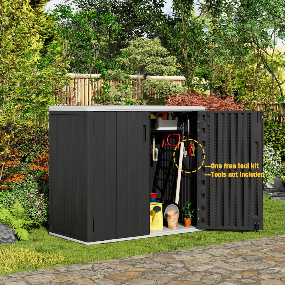 Mrosaa Large Outdoor Storage Box,Resin Sheds&Outdoor Storage Waterproof/L...